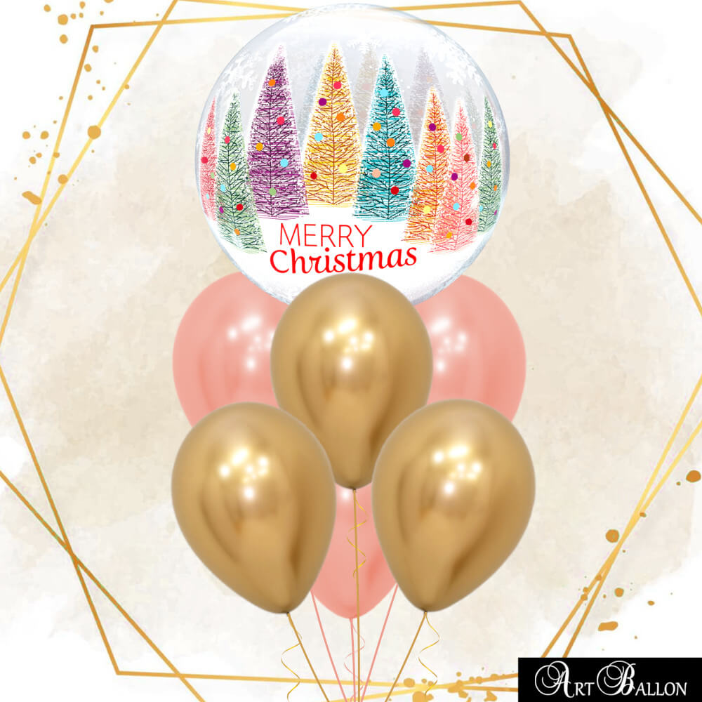 Bouquet-Merry-Christmas-Rosegold-Gold